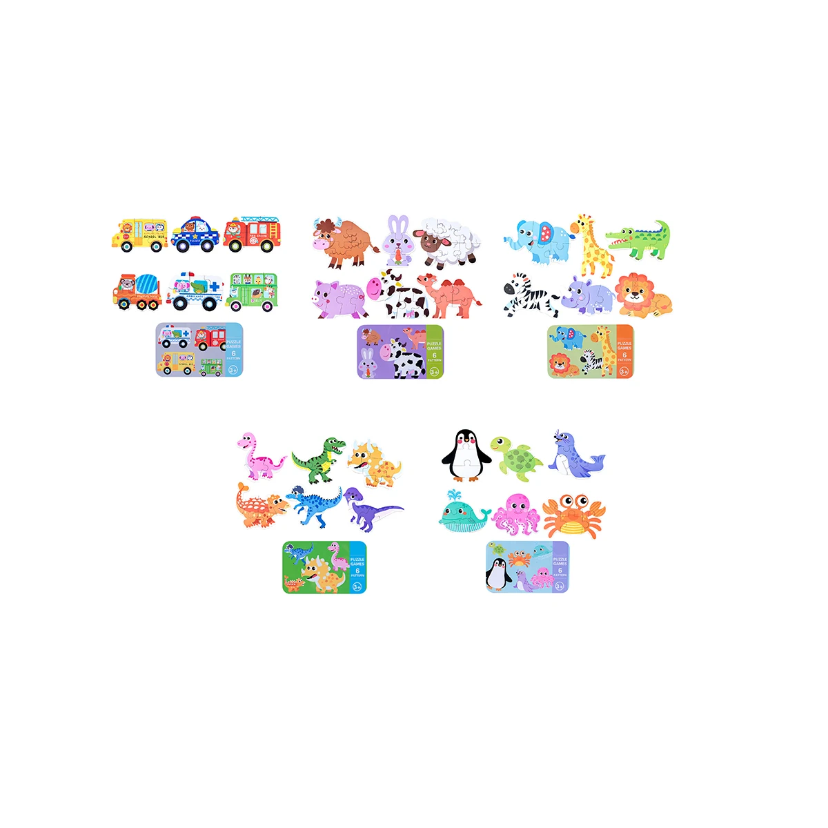 

Baby Jigsaw Puzzle Toy Wooden Splicing Baby Enlightenment Early Educational Toy Baby and Infant Animal Shape Jigsaw Puzzle