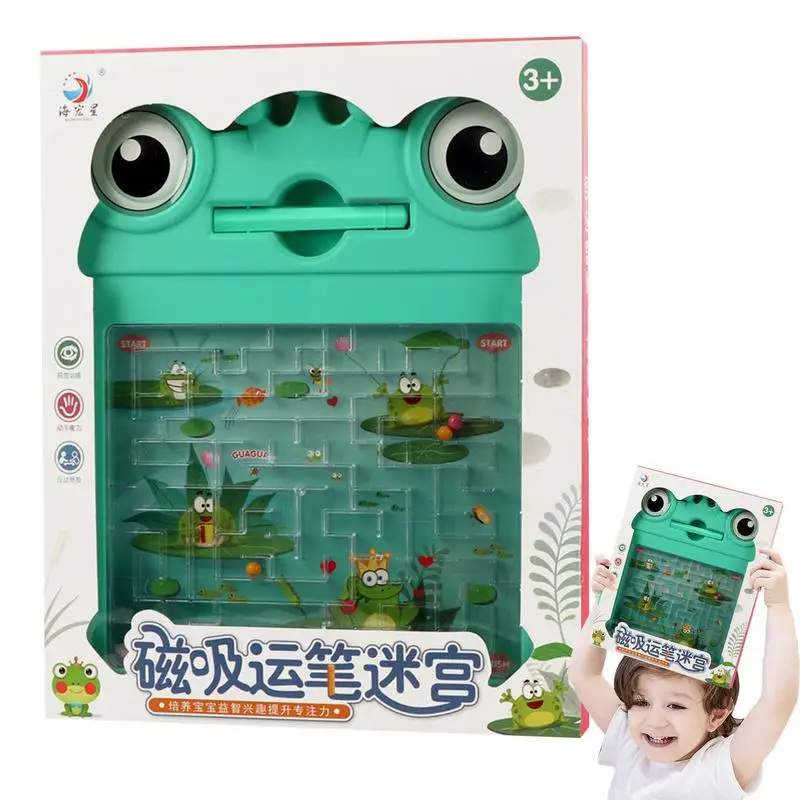 

Magnetic Maze Game Maze Puzzles For Kids Frog Magnetic Pen Drawing BoardColor Sorting Board Ages 3-5 Learning Activities