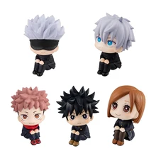 1 개/대 juutsu Kaisen 인형 10cm 귀여운 Gojo Satoru 액션 피규어 Itadori Yuji Fushiguro Megumi Kugisaki Nobara PVC 모델 완구