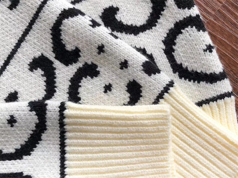Streetwear Beige RHUDE Cashew Jacquard Knitt Sweater Men Women High Quality Hoodie Sweatshirts
