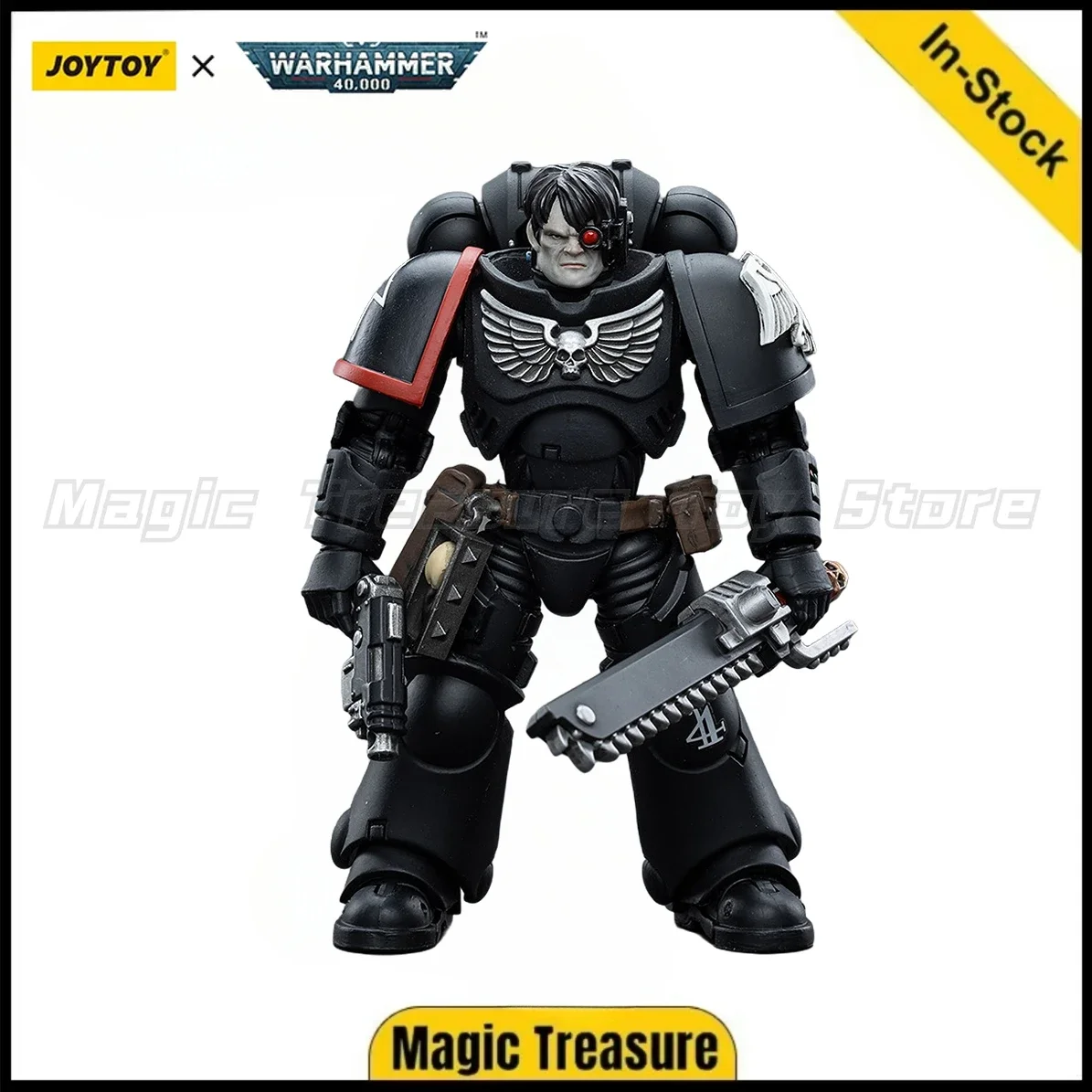 Фото В наличии: JOYTOY Warhammer 40K Raven Guard Intercessors Brother Nax, модель игрушки, фигурка 1/18 №2