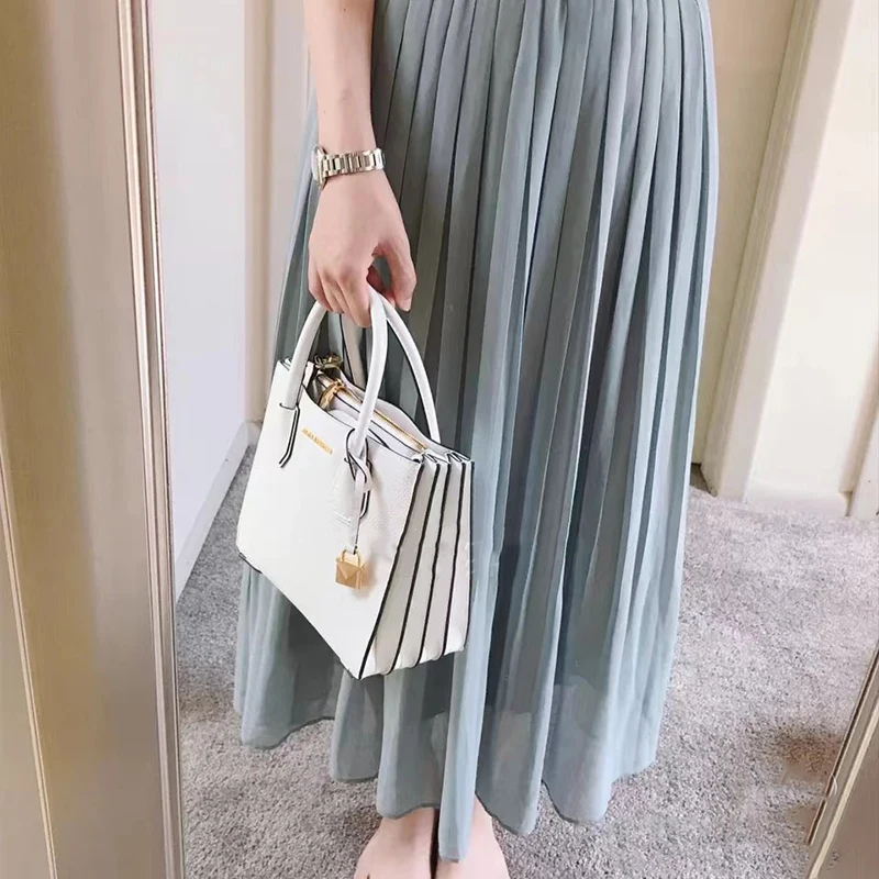 New Tote Headband Layer Cowhide Leather Women's Bag Light Luxury Fashion Retro Lock Headband Handheld One Shoulder Crossbody Bag