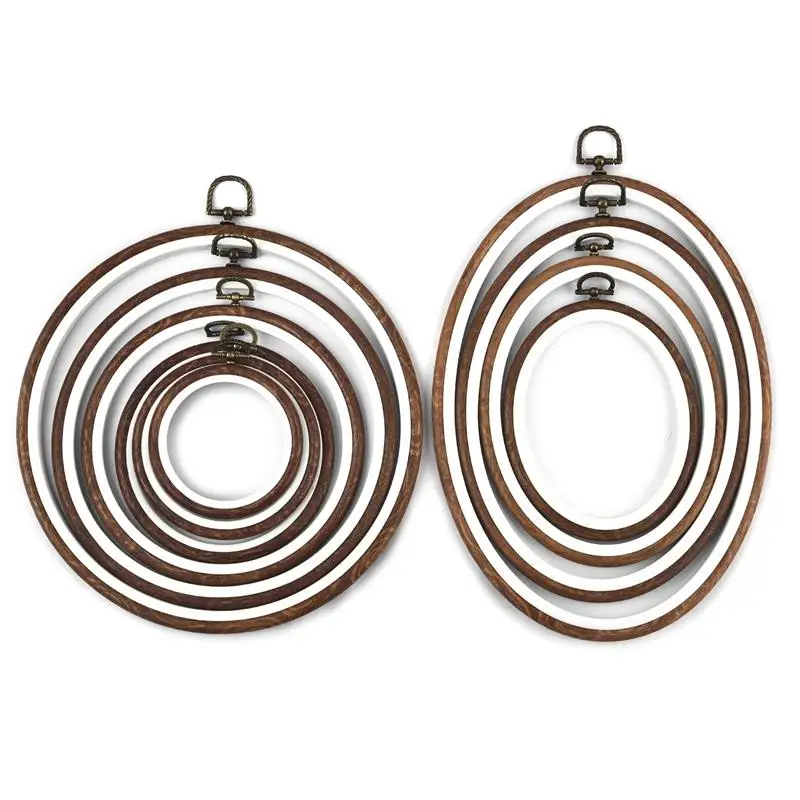 Швейный инструмент круглая овальная деревянная цветная оправа для вышивки набор