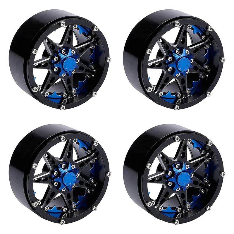

4 PCS Metal 2.2Inch Beadlock Wheel Rim Hubs For 1/10 RC Crawler Axial SCX10 Wraith RR10 Bomber TRX4 D90 Tamiya CC01 Hubs