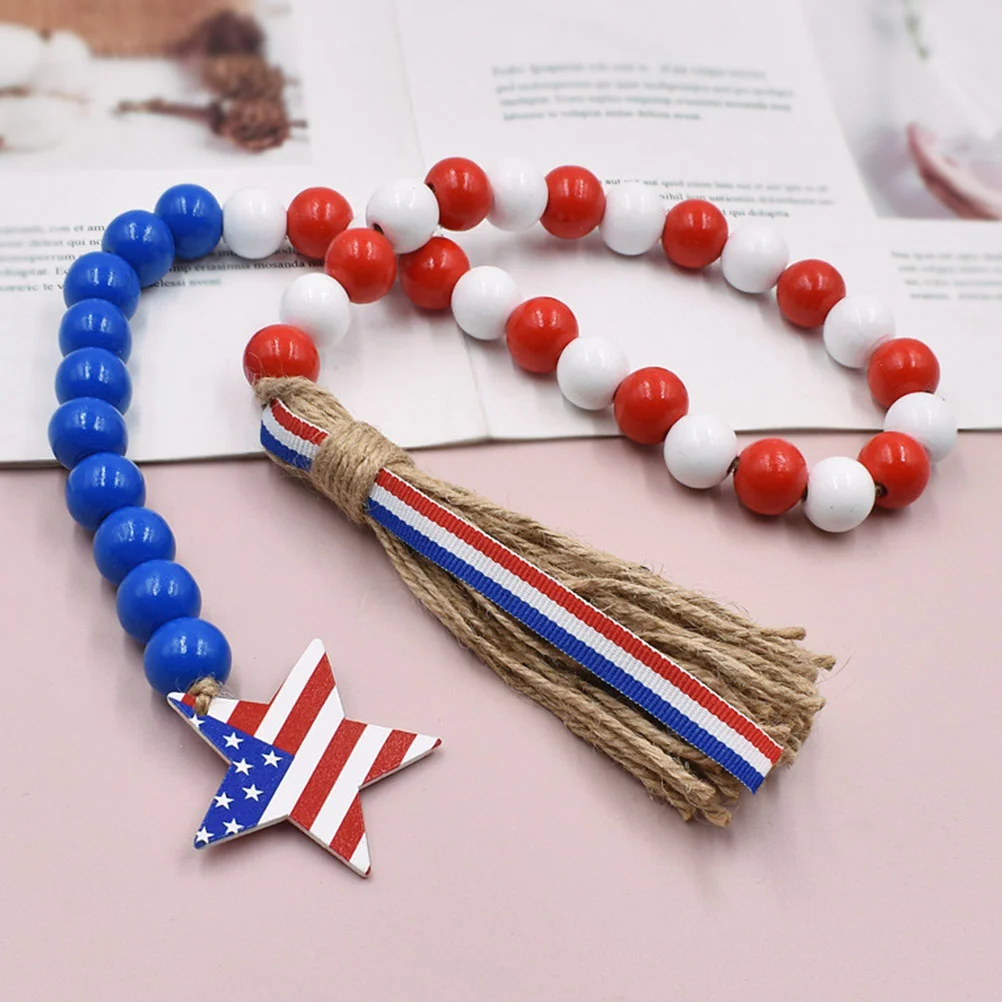 

Independence Day Independence Day Decorations Wood Bead Garland