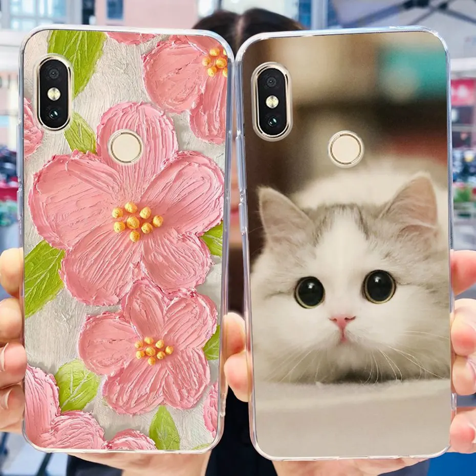 Чехол для Xiaomi Redmi Note 5 Pro мягкий силиконовый ударопрочный чехол из ТПУ с милым