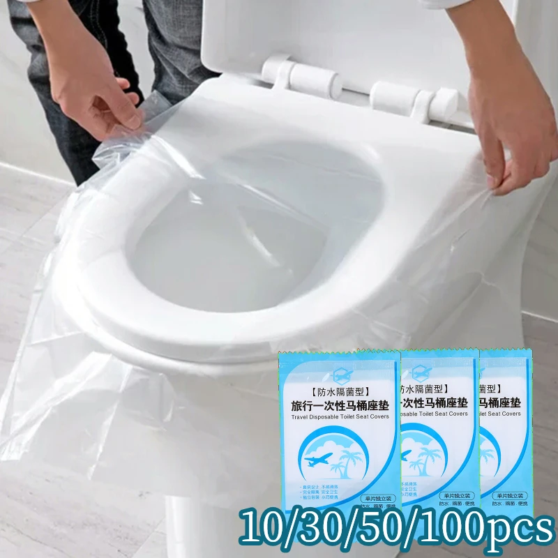 

100/50/30/10pcs Disposable Toilet Seat Cover Portable Travel Toilet Pad Sanitary Protector Bathroom Accessories