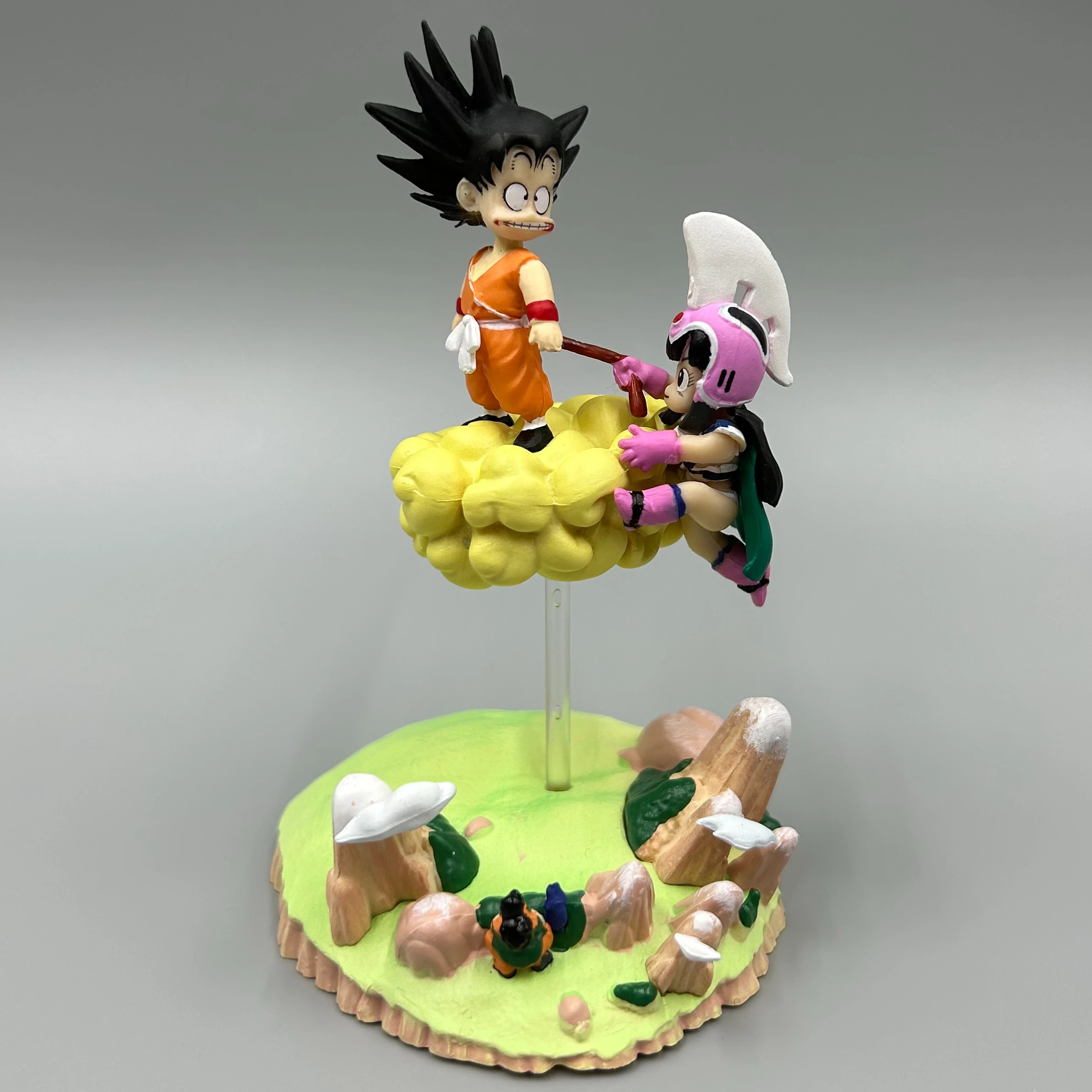 

Фигурка Dragon Ball 9 см, Son Goku Chichi «сальто на облаке» Chibi, статуя из ПВХ, аниме экшн-фигурка, милые украшения, подарок, детская игрушка