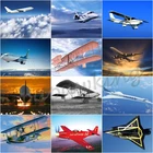 Самолеты 5D алмазная живопись Diy Мозаика Искусство Винтаж самолет пилот полная Алмазная вышивка крестиком мотивационный домашний декор