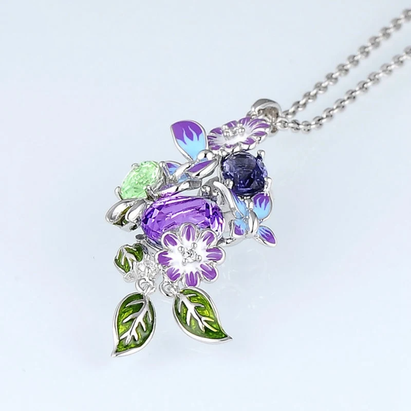 

New Design Purple Butterfly Fit Pendant For Necklace Fashion Jewelry Trendy Necklaces Pendants Jewelry