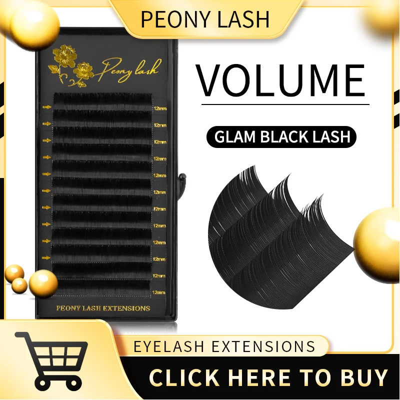 

PEONY LASH eyelash extension 12Rows 0.03 mm Faux lash individual maquiagem cilios for make up professionals soft natural