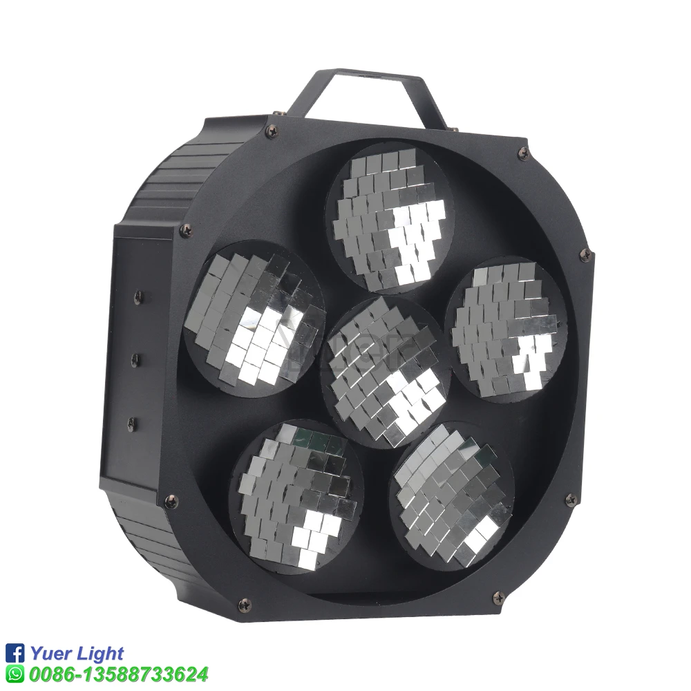 Серебряный 6-глазный отражатель стеклянный зеркальный шар световой диско-шар