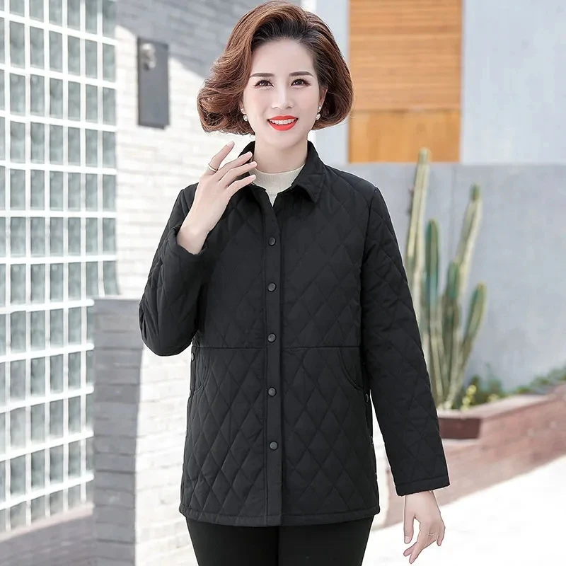 Casual Loose Lightweight Jackets Warm Cotton Padded Coats Winter New Elegant Parkas Chaquetas Long Sleeve Pocket Women Jaquetas