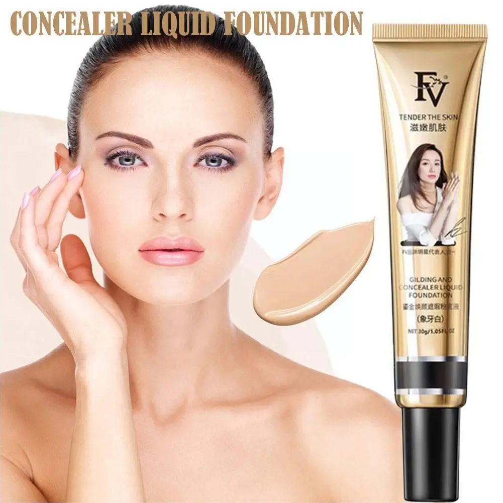 

FV Concealer Foundation Full Coverage Foundation Concealer Nude Makeup Concealer Base Moisturizing Lasting Primer Long-last Q9J9