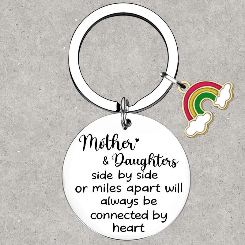 Hot Mother's Day Gifts Keychain To My Daughter Mother Key Rings mama best mom ever gift