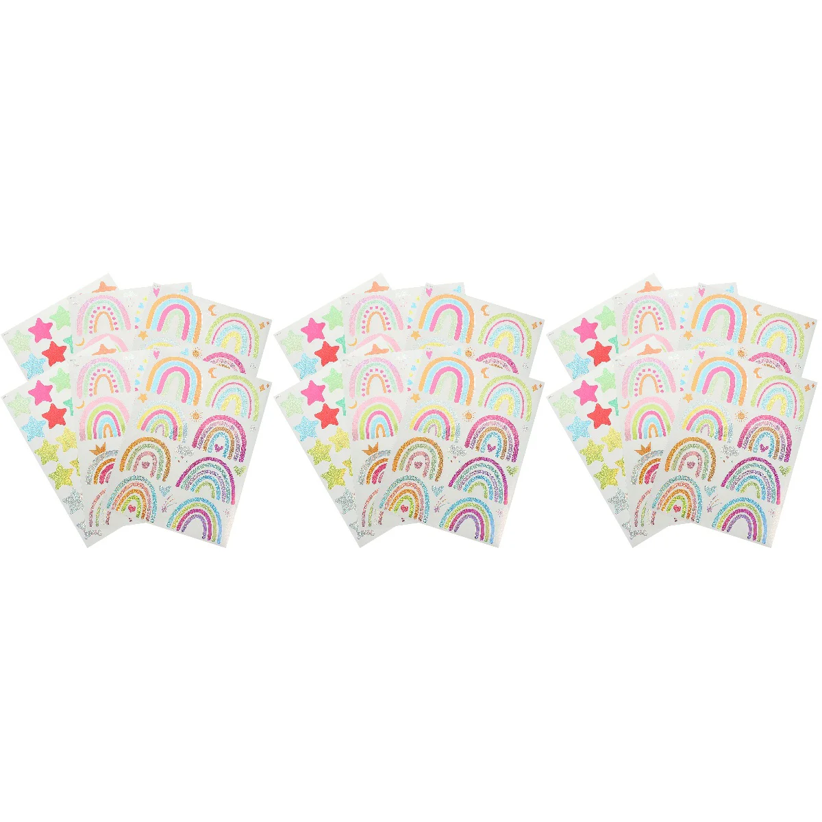 

18 pcs Rainbow Stickers Case Laptop Bottles Stickers Decorative Stickers