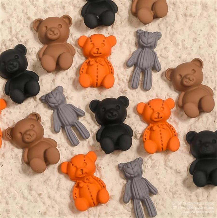 

New 10Pcs/lot Korean Style Fashion Litter Bear Nail Charms Alloy DIY Art Nail Decoration Accessories For Nail Supplies