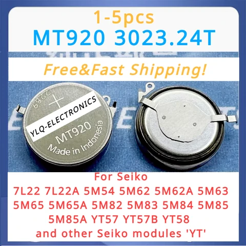 1-5 шт. MT920 3023.24T 3023-24T MT-920 3023 24TSeiko кинетические часы перезаряжаемая батарея конденсатор seiko 7L22 5M54 5M62 YT57 YT58