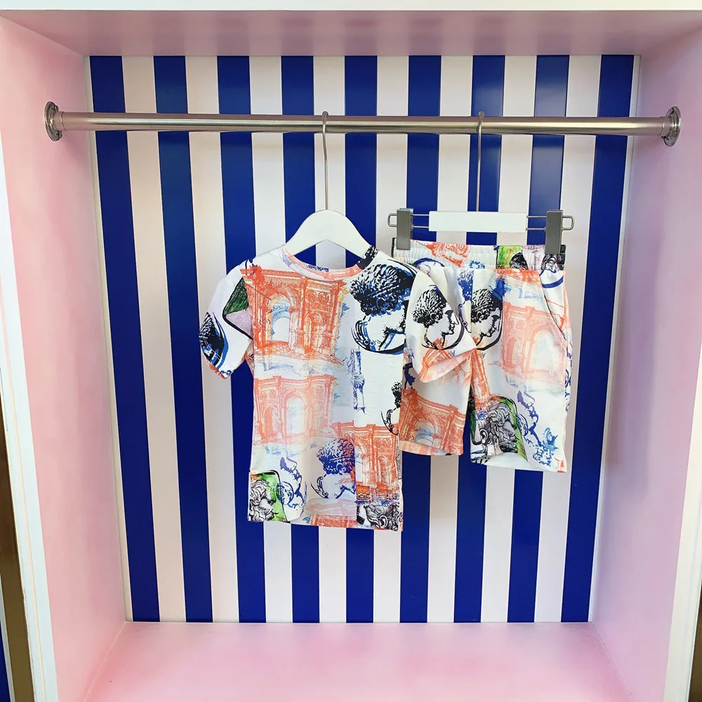 

Роскошная детская одежда, комплекты летней одежды для мальчиков, дизайнерская детская одежда, наряд для мальчиков, Модная хлопковая футбол...