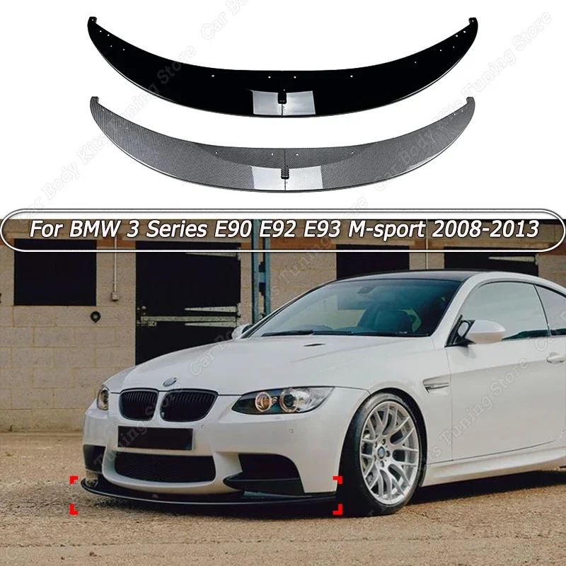 

Для BMW 3 серии E90 E92 E93 M-sport 2008-2013 глянцевый черный Автомобильный передний бампер губы утюжок сплиттер спойлер тюнинг комплекты кузова ABS