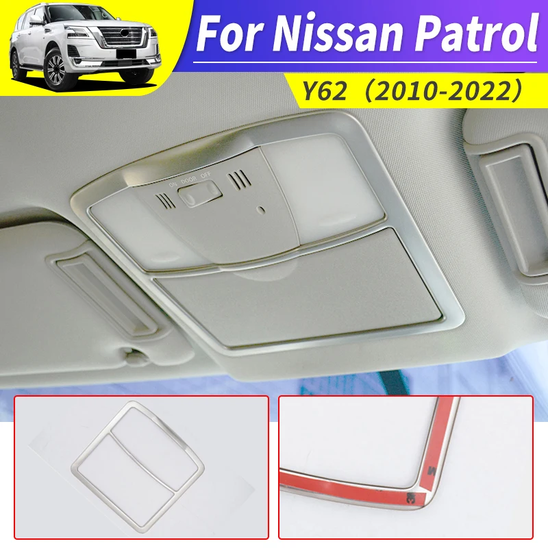 

Dedicated to Patrol Reading Light Frame For Nissan Y62 Roof Reading Light Decoration Frame Highlight Strip Interior Modification