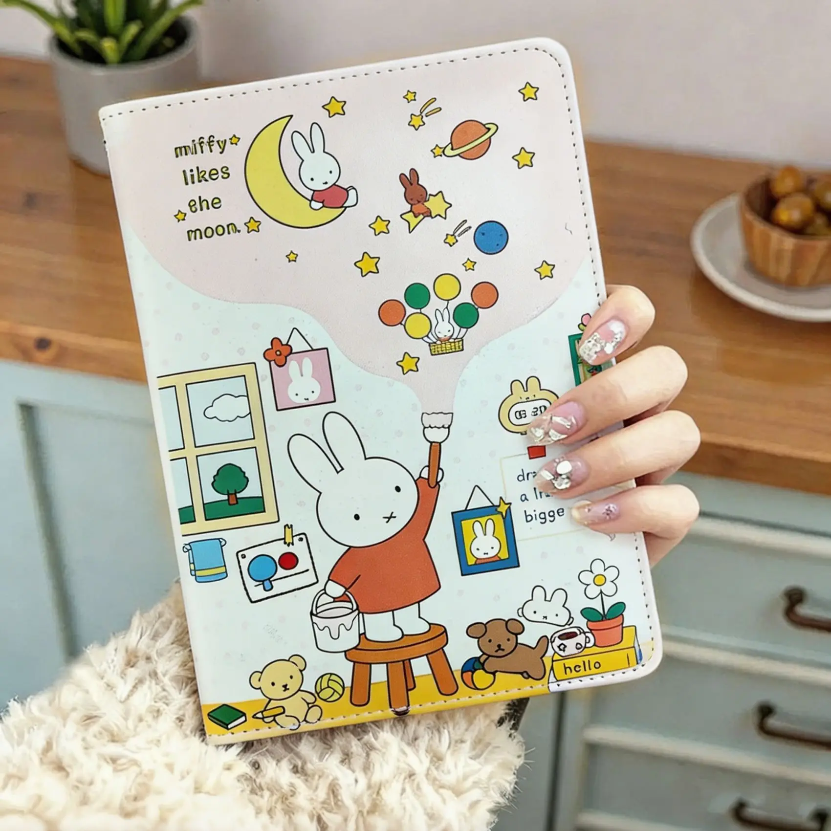 Фото Прекрасный блокнот Miffy B6 с милыми иллюстрациями, цветными страницами, студенческий блокнот, подарочный дневник, отправить другу, мультяшный дизайн. №4