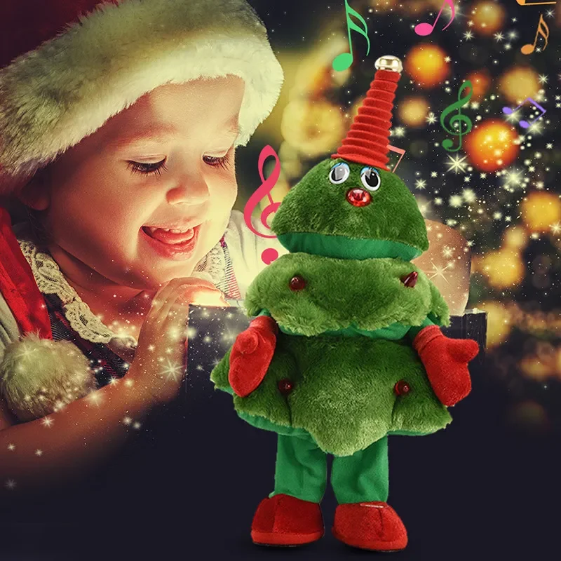 

Электрическая плюшевая игрушка, танцующая Рождественская елка, Поющая музыка, Санта-Клаус, рождественское оформление, рождественский подарок, детские игрушки