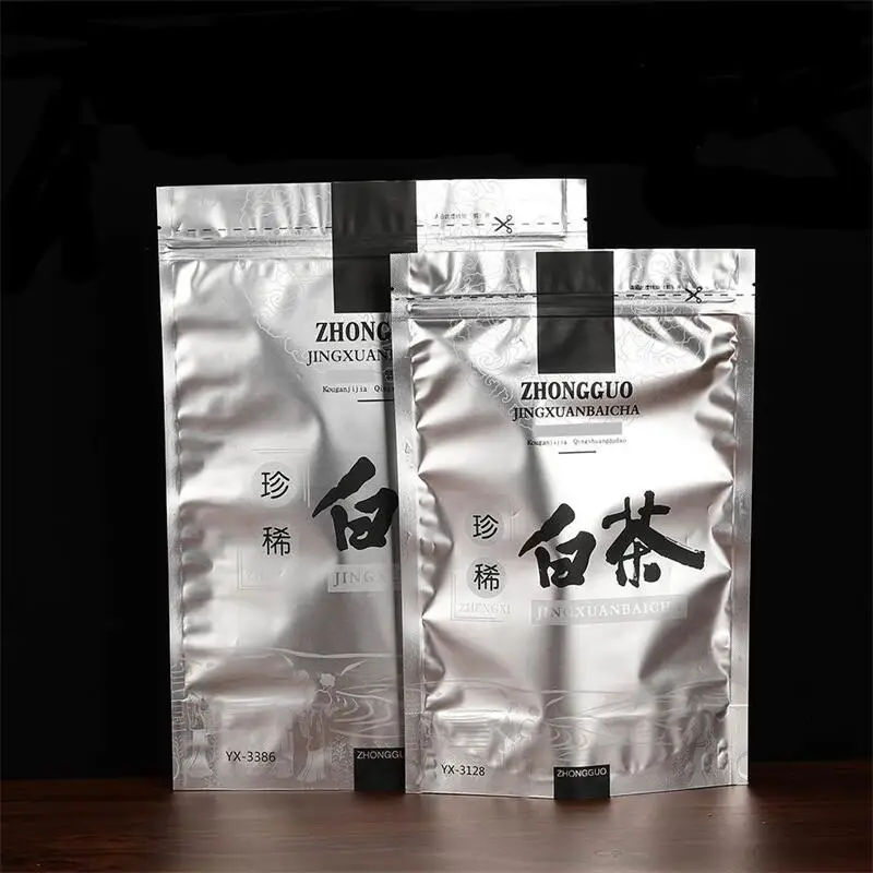 

2023 Spring Tea Chinese Moonlight Silver Needle Baicha TeaSet Vacuum Plastic Bags Bai Hao Yin Zhen Compression Packing Bags