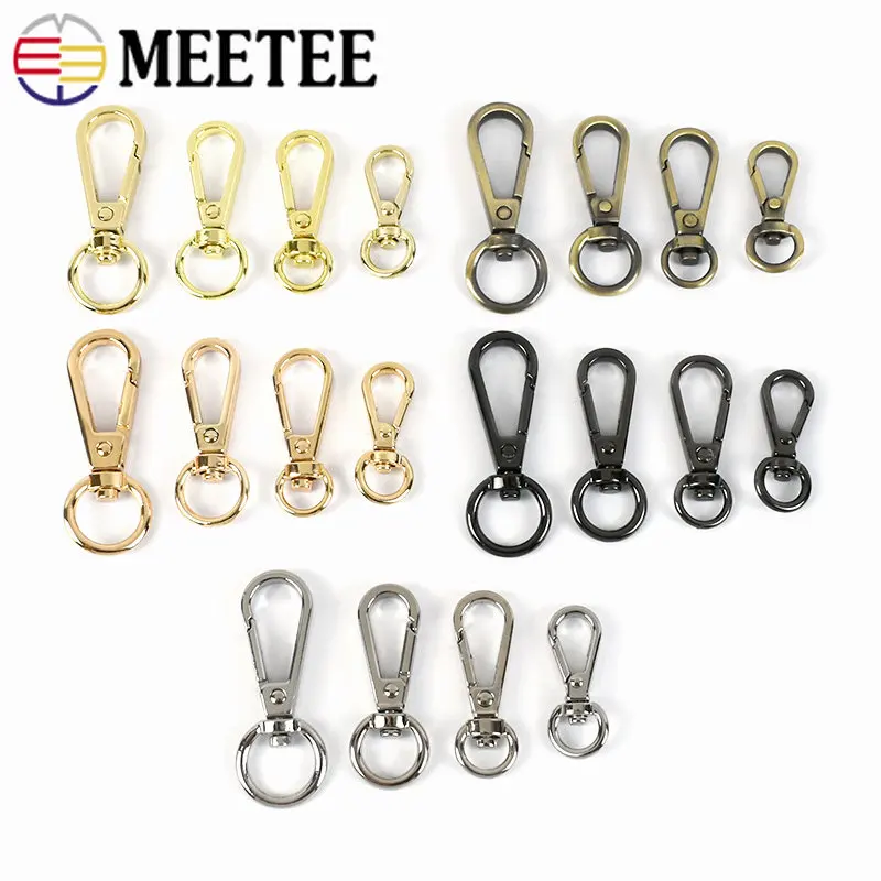 

10/20Pcs Metal Lobster Buckle 8-13mm Carabiner Hook Snap Bag Handbag KeyChain Swivel Trigger Clip Clasp DIY Hardware Accessories