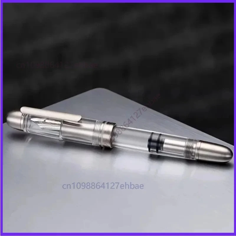 Фото Перьевая ручка Asvine p36 Piston с пером Bock EF/F/M 0.38/0.50, прозрачно-белая, из титанового сплава, деловая канцелярская принадлежность, подарок №2