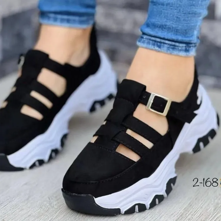 2023 Women's Sneakers Platform Casual Breathable Sport Design Vulcanized Shoes Fashion Tennis Female Footwear Zapatillas Mujer