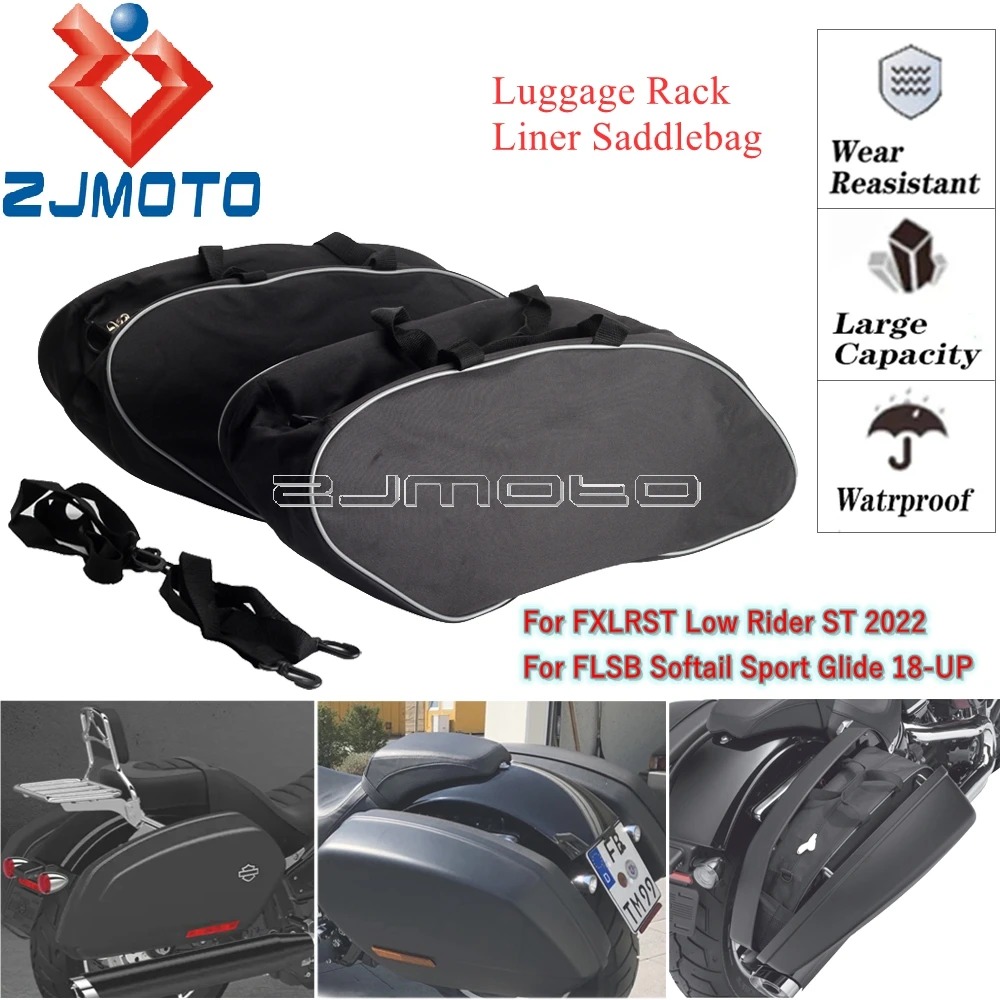 

1 пара, нейлоновые чемоданы на мотоцикл, для Harley FLSB Softail Sport Glide 18 + FXLRST Low Rider ST 2022