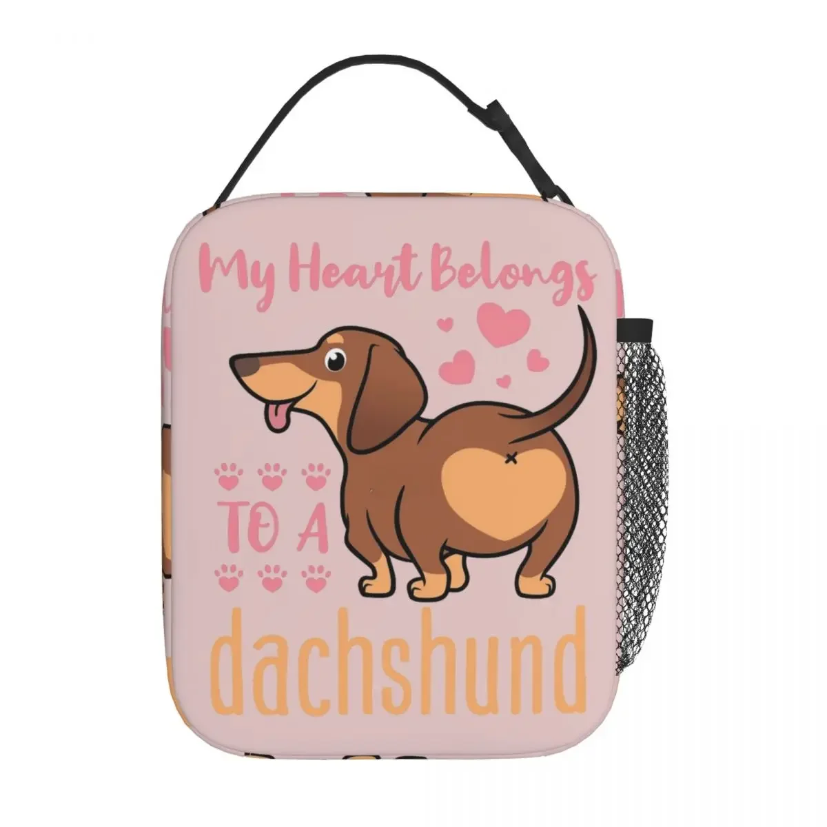 Ланч-бокс es Heart Dachshund Doxie Mom Wiener Dog Merch контейнер для еды Повседневный охладитель