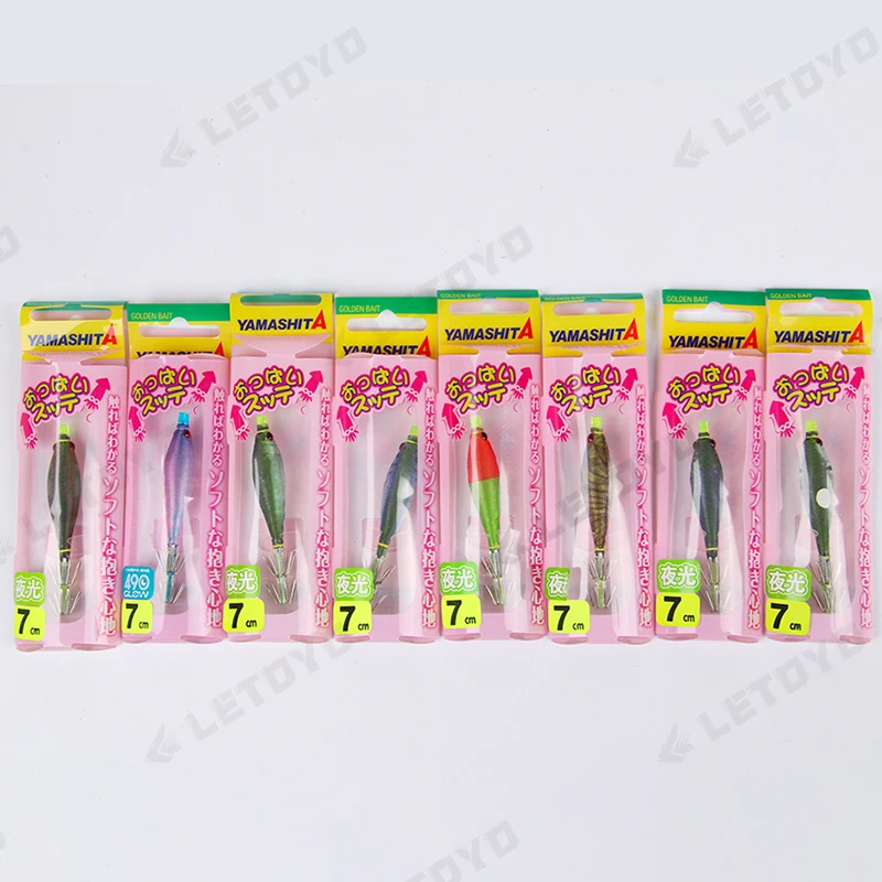 Yamashita OPPAI SUTTE 3.8-1 5-1 7-2 Mini UV Fishing Squid Lure Japan Glow Soft Tataki Jigging Lure for Squid Octopus Cuttlefish