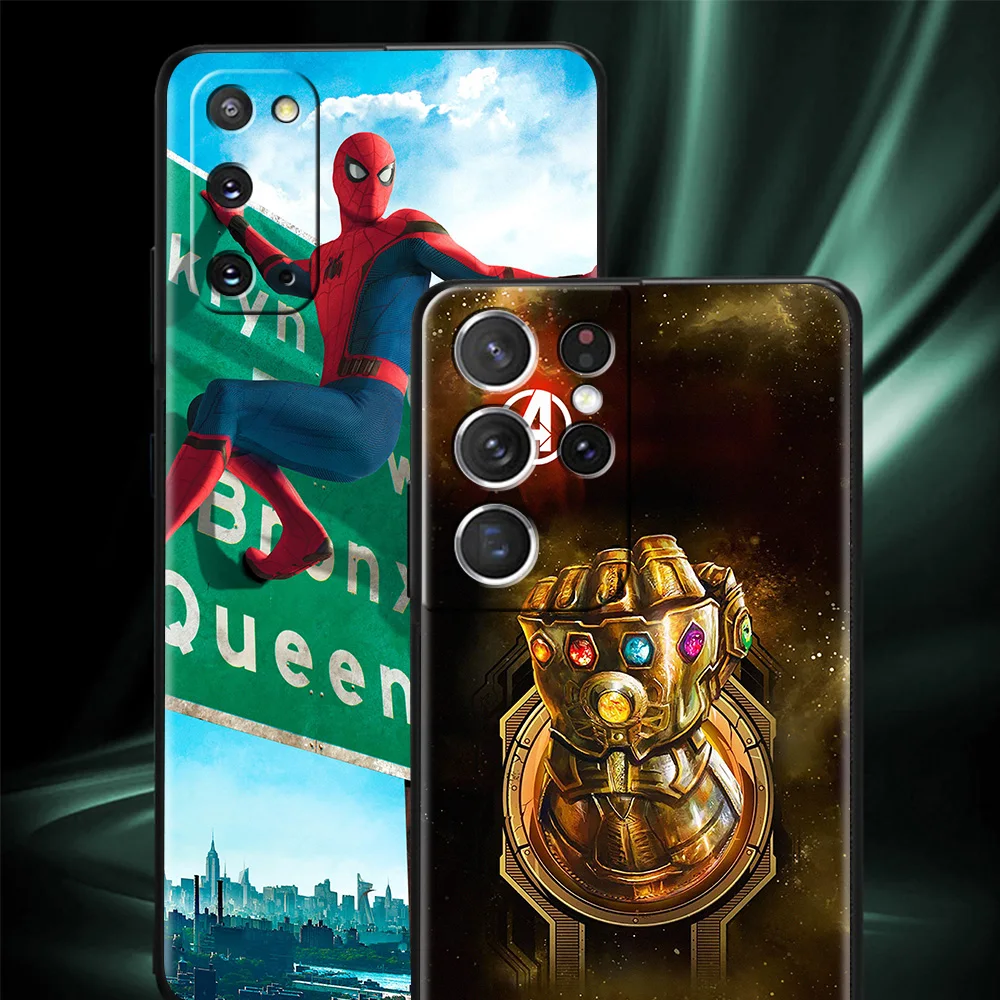 Черный чехол для Samsung Galaxy S21 Ultra S22 Plus S20 FE водонепроницаемый смартфона S10 S9 Note 20 Marvel