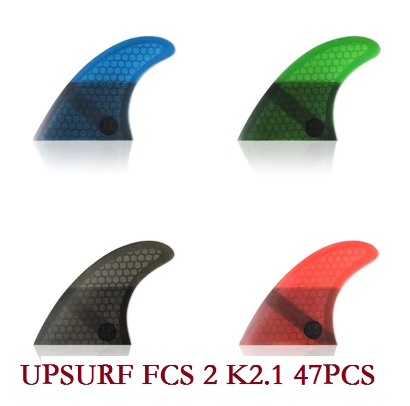 Surfboard Fin UPSURF FCS2 Fin UK2.1 Quad Fin Set Honeycomb Surfing Board 4 Colors Surf Accessories Grip Surf Prancha Surf