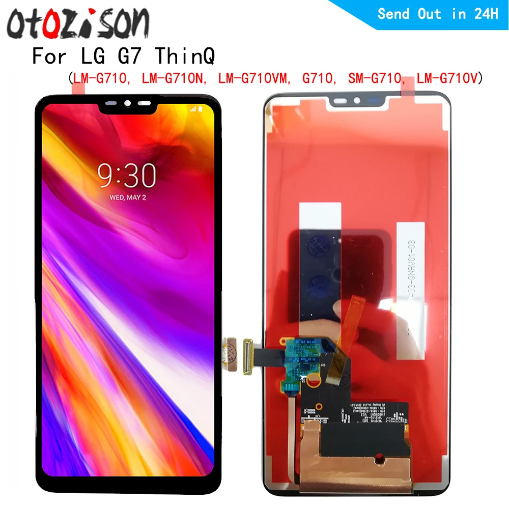 

6.1" IPS Display For LG G7 ThinQ LM-G710, LM-G710N G710 LCD With Frame LCD Screen Touch Panel Digitizer Assembly For LGG7