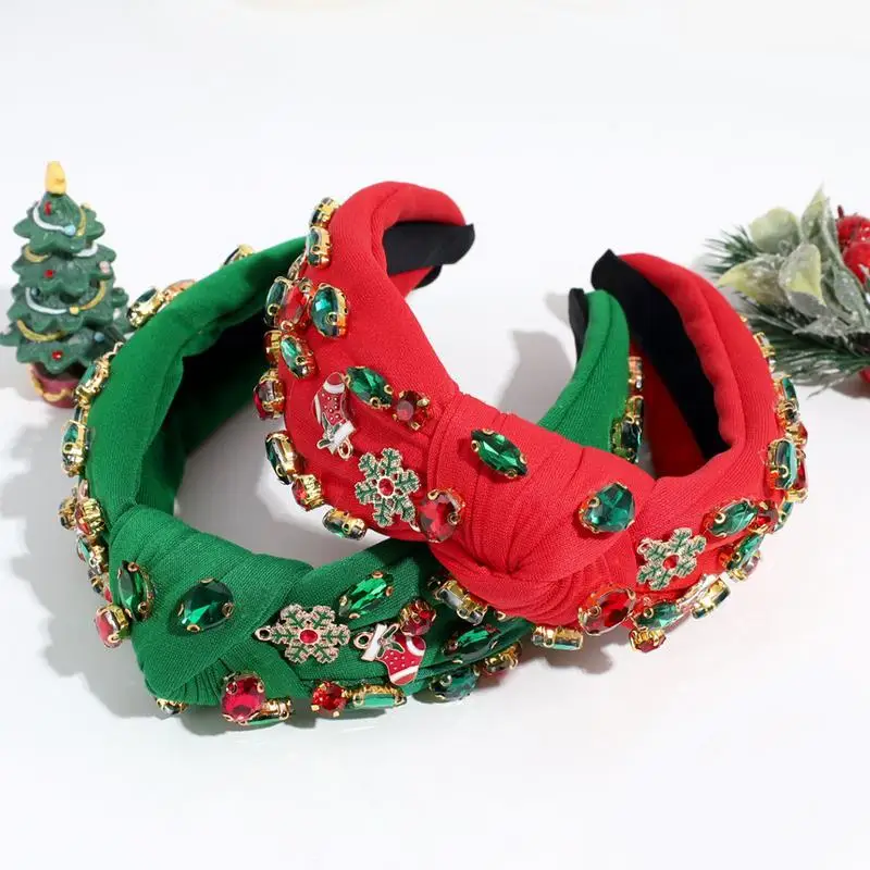 Рождественские завязанные повязки на голову рождественские головные уборы из