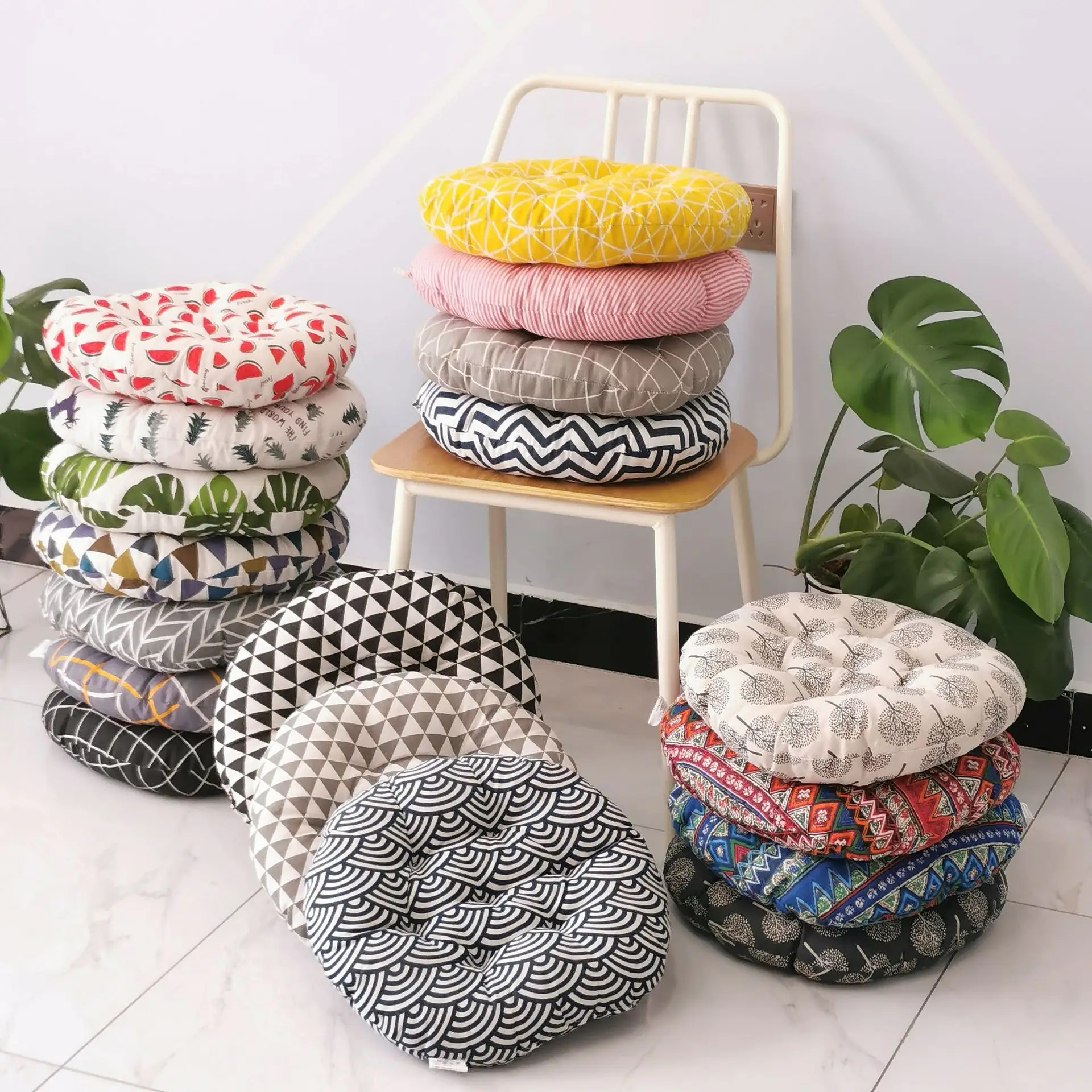 

1 Pcs Round Soft Cushion Office Chair Cushion Tatami Meditation Cushion Sofa Throw Pillows Yoga Floor Mat Decor Seat Cushions