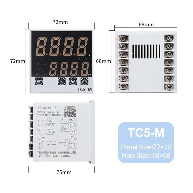 

Умный регулятор температуры CG TC5 Series, цифровой дисплей, универсальный термостат с управлением ПИД и двумя выходами