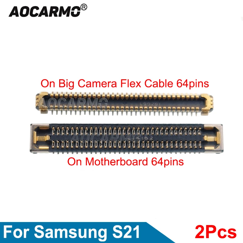 

Aocarmo 2Pcs For Samsung Galaxy S21 Signal Antenna Connector Touch Screen LCD FPC Plug Main Board Mainboard Camera Flex Cable