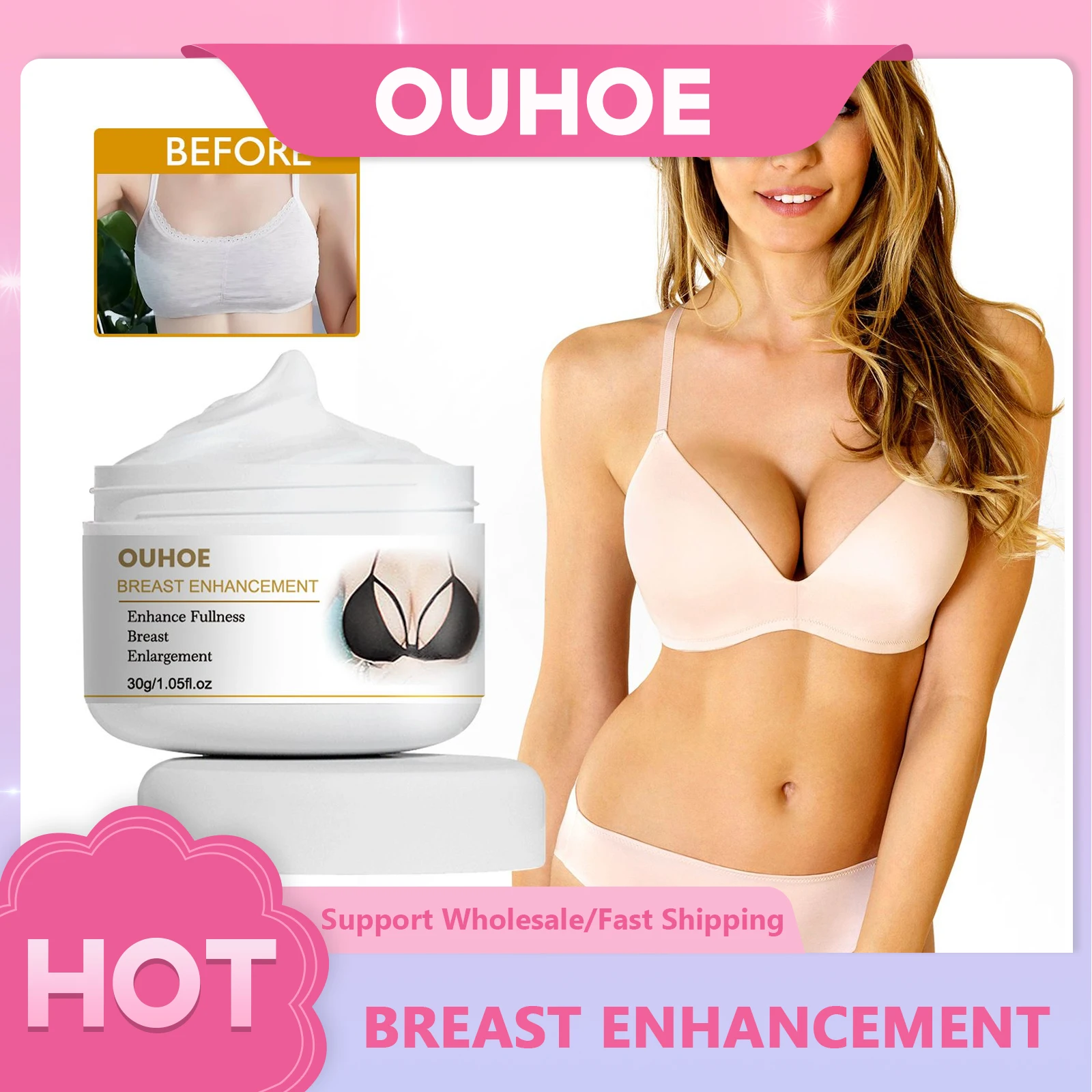 

Breast Enhancement Beauty Firming Cream Improve Elasticity Tighten Shaping Plump Hydrating Nourishing Repair Skin Slack Care