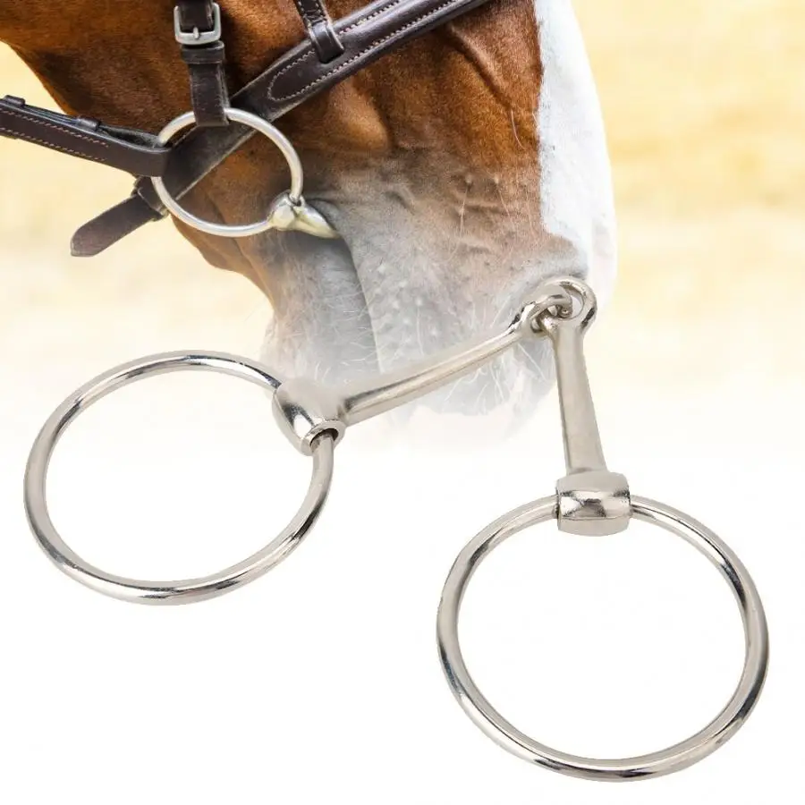 Железо кольцо с изображением лошади Snaffle бит полый шарнирный рот скачки