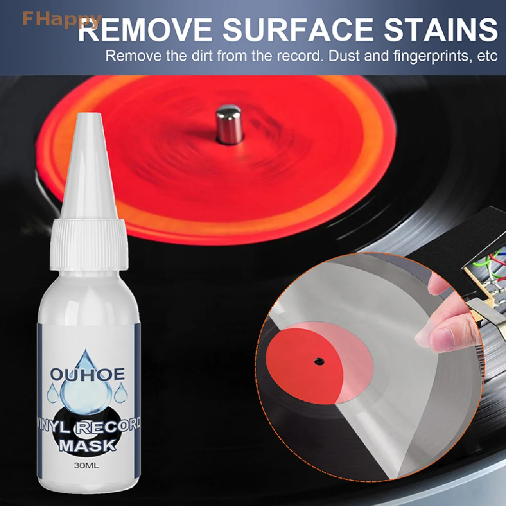 1Pc 30ml Vinyl Record Professional Cleaner Cleaning Fluid Dust Removal Anti-static Spray Dishwashing Water Detergent