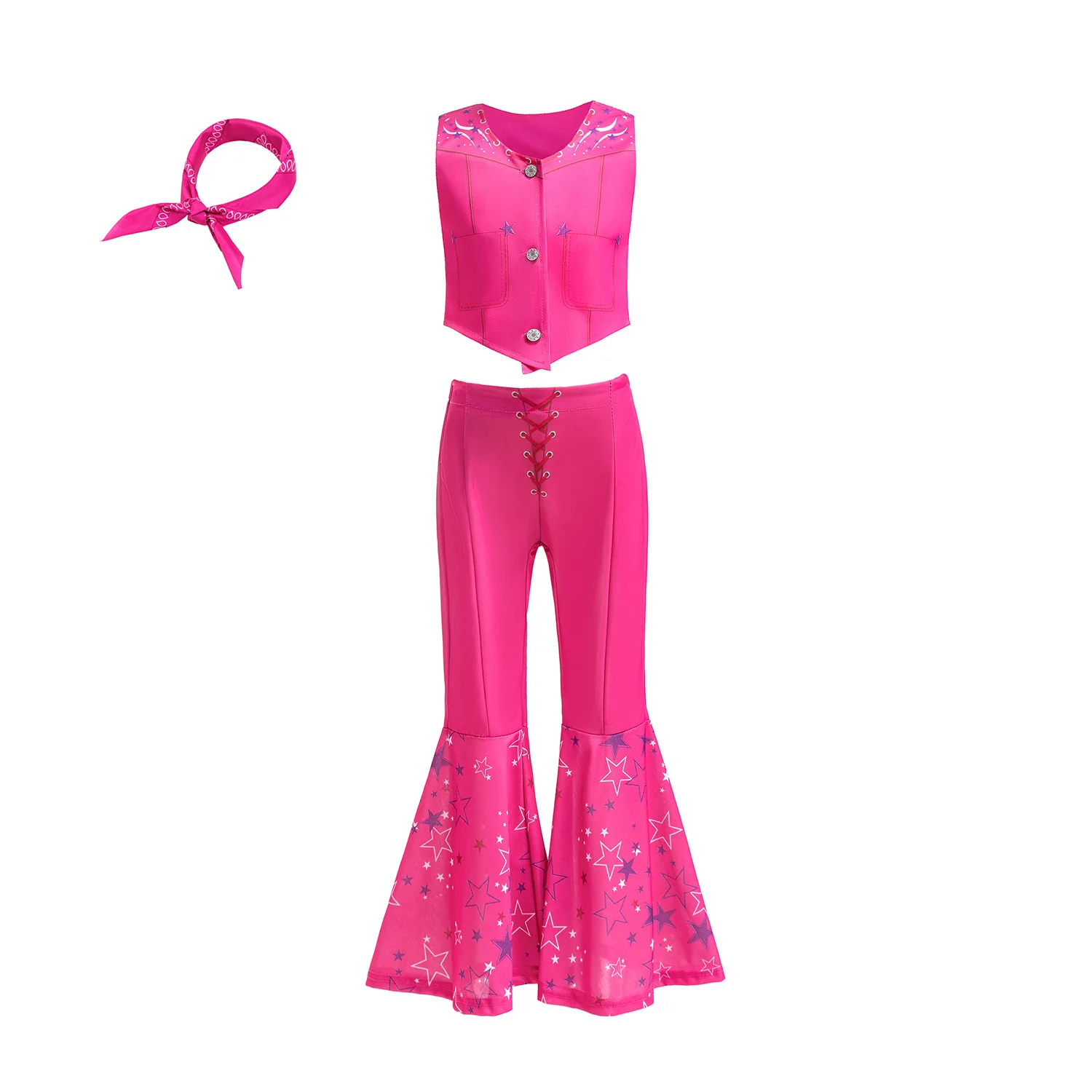 Костюм до щиколотки в уличном стиле для девочек с ковбойской тематикой