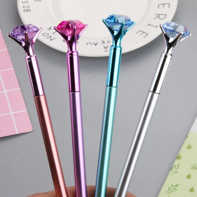 

For Set Gel Stationary Student Multicolor Head Gift Diamond Stationery Writing School Pens Pens Supplies 50pcs Diamond