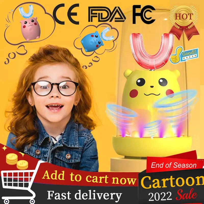 

Sonic Kids Electric Toothbrush Xaomi Automatic Whitening Toothbrush Soft Brush Children Cartoon Pattern Toddler Toothbrush