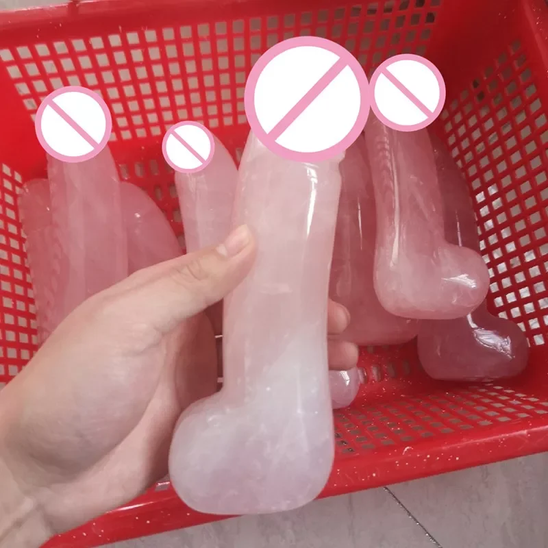 

Hot sale 100% Natural Rose Quartz Crystal Wand Healing Crystal Gemstone Yoni Massage Stick as Gift for Women