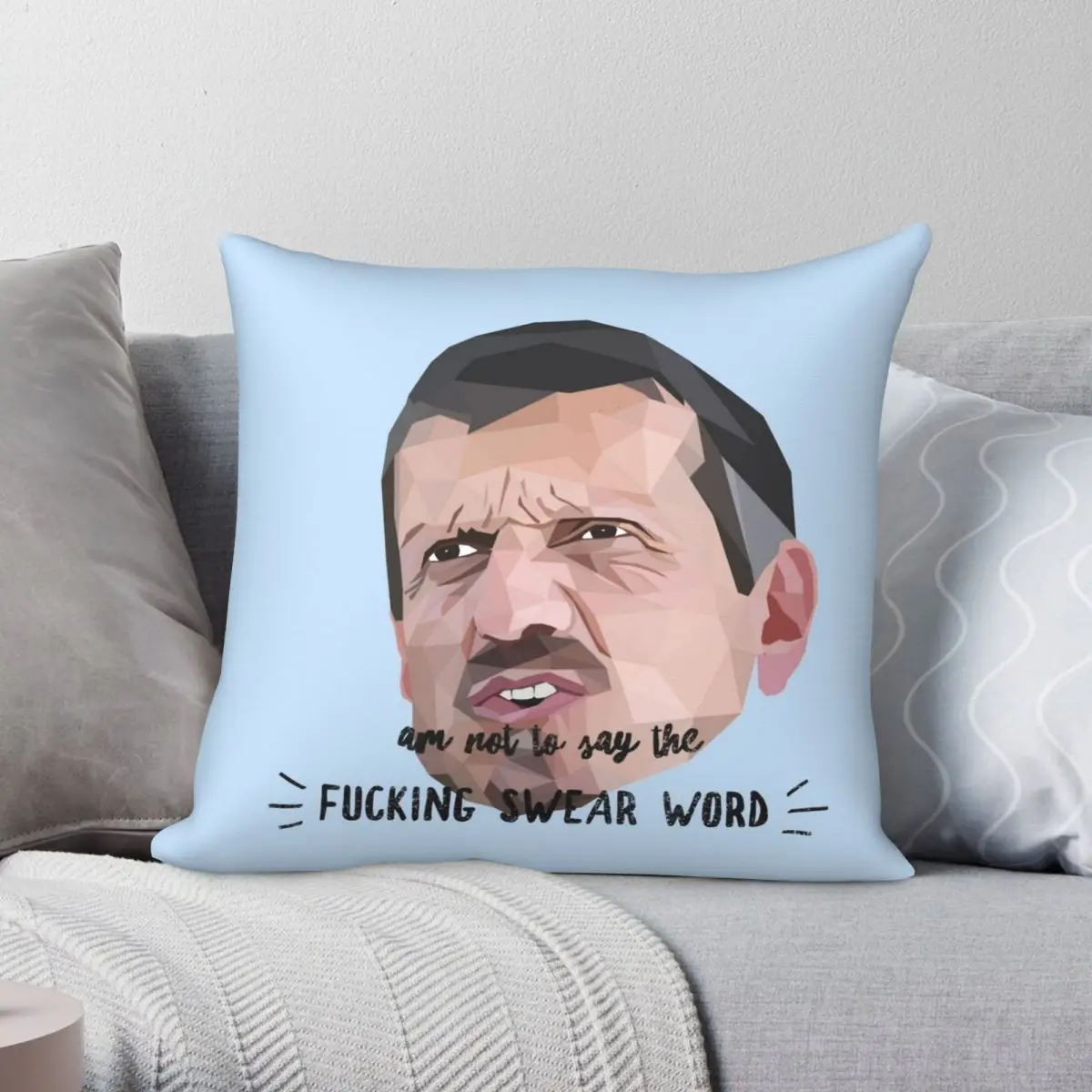 

Чехол для подушки Mighty Guenther Steiner Low Poly Art, полиэстеровый льняной бархатный креативный декоративный чехол на молнии, наволочка для комнаты