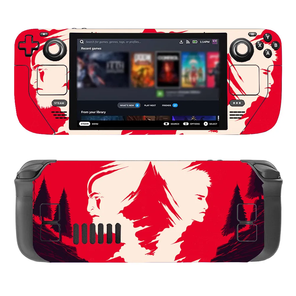 

God Of War Style Skin Vinyl for Steam Deck Console Full Set Protective Decal Wrapping Cover For Valve Console Premium Stickers